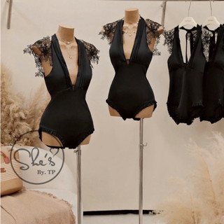 TKL1 8302 Bikini liền 1 mảnh vai phối ren mới về siêu hot siêu đẹp