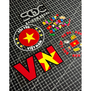 |1 Cái| Tổng Hợp Sticker DTF Việt Nam - Tôi Yêu Việt Nam/Độc Lập - Tự Do - Hạnh Phúc/I <3 Việt Nam
