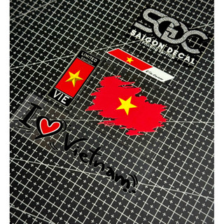 |1 Cái| Tổng Hợp Sticker DTF Việt Nam - Tôi Yêu Việt Nam/Độc Lập - Tự Do - Hạnh Phúc/I <3 Việt Nam