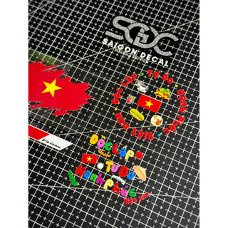 |1 Cái| Tổng Hợp Sticker DTF Việt Nam - Tôi Yêu Việt Nam/Độc Lập - Tự Do - Hạnh Phúc/I <3 Việt Nam