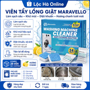 Viên Tẩy Lồng Giặt Maravello – Làm Sạch Sâu, Khử Mùi, Diệt Khuẩn, Hương Chanh Tươi - 28 viên
