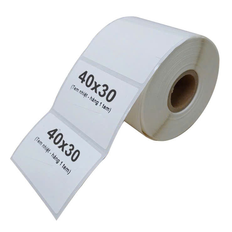 [COMBO 50 CUỘN] Tem trà sữa 40x30 Tem mã vạch 40*30 Tem phụ 4*3 Nhãn dán 4x3 Dán ly cốc thùng carton  [ COMBO 50 CUỘN ]
