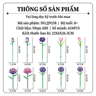 Đồ chơi mô hình lắp ráp bó hoa Cẩm tú cầu - Thiết kế chi tiết dễ lắp ráp - Mô hình trưng bày cao cấp