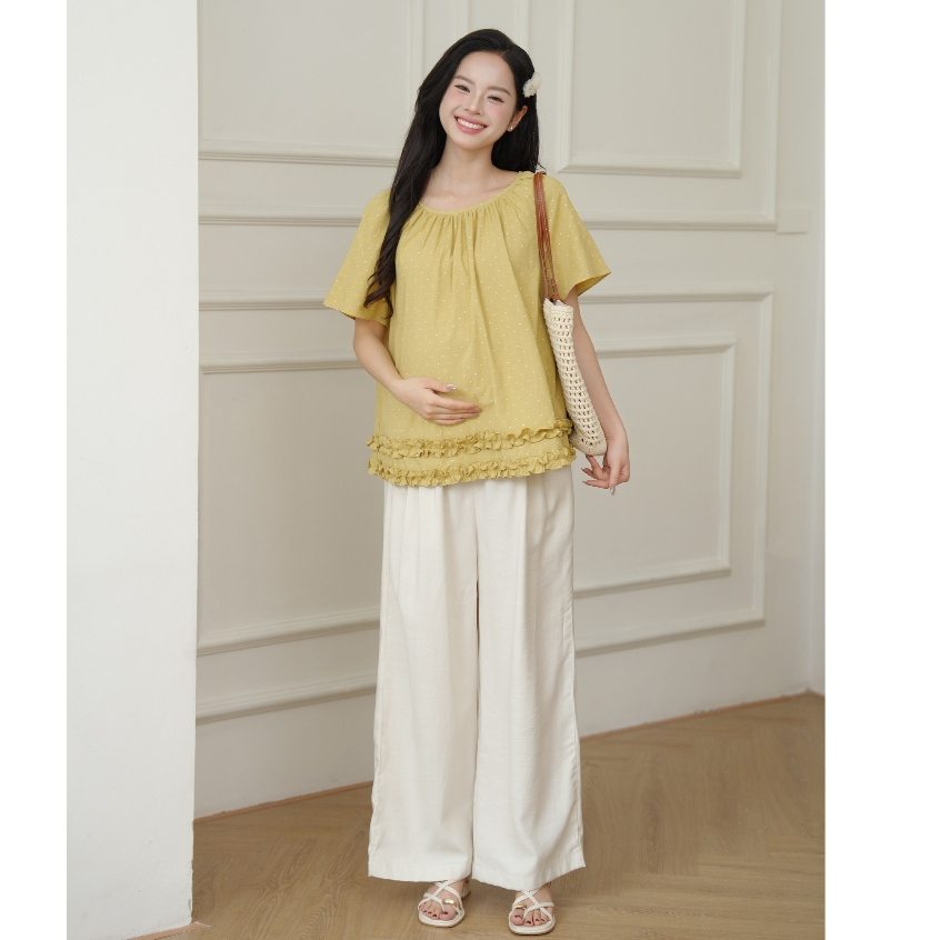Quần bầu suông ống rộng Uni Pants lưng chun, chất liệu đũi xước Hàn, mát lạnh chống nhăn BY LAMME