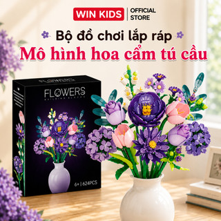 Đồ chơi mô hình lắp ráp bó hoa Cẩm tú cầu - Thiết kế chi tiết dễ lắp ráp - Mô hình trưng bày cao cấp