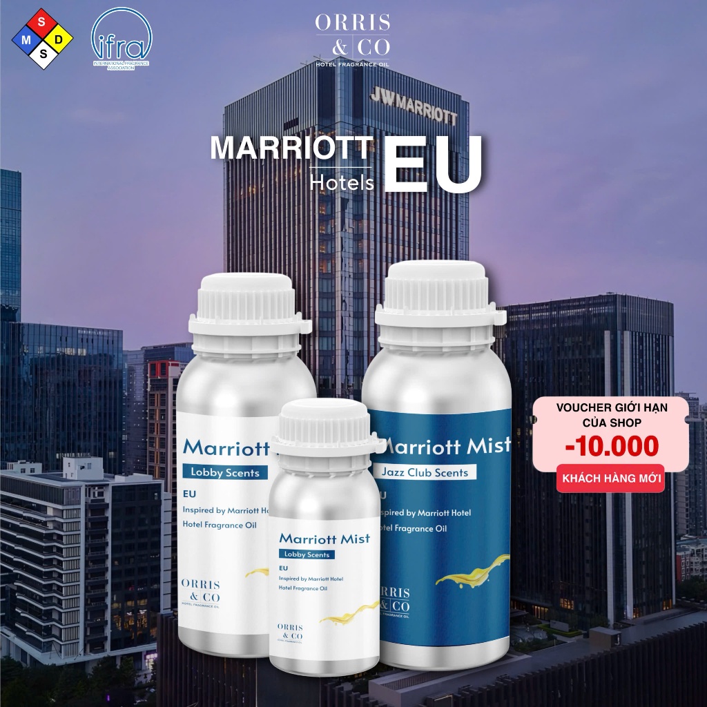[Chiết] Tinh Dầu Khách Sạn 5 sao - Mùi Hương Marriott - 3 Tầng Hương, Cho Không Gian Hiện Đại