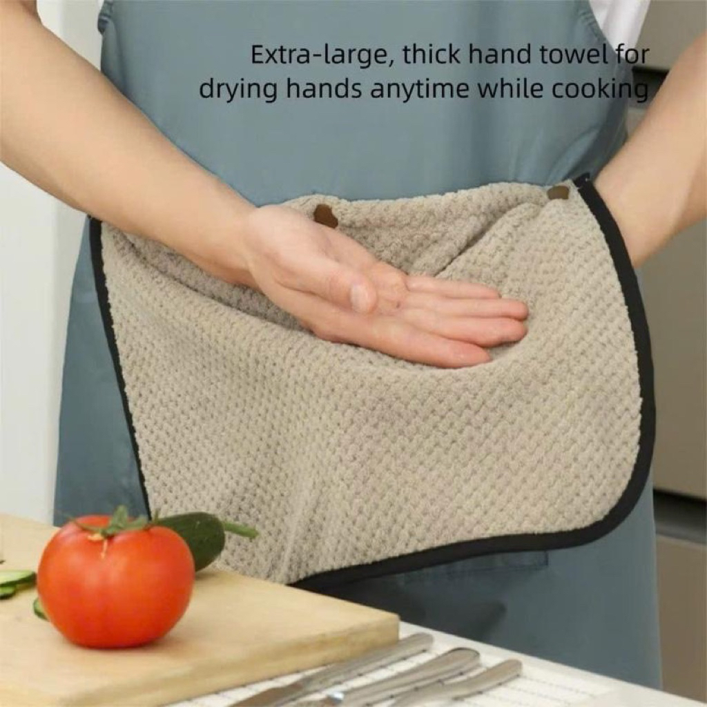 T-A Tạp Dề Nấu Ăn Hình Chú Cún Ngộ Nghĩnh Có Khăn Lau Rời Túi Lớn Tiện Lợi Chất Liệu Vải Cao Cấp Dễ Vệ Sinh