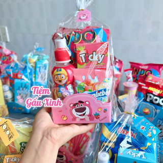 Combo 50 Túi Đựng Set Bánh Kẹo Hoạt Hình Cho Bé – Túi Quà Sinh Nhật, Trung Thu, Thiếu Nhi, Tổng Kết Siêu Dễ Thương