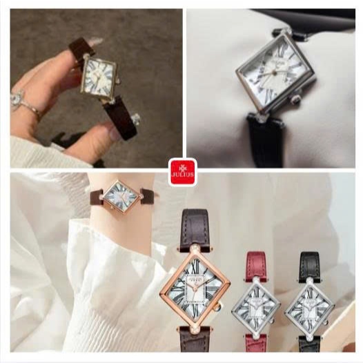 Đồng Hồ Nữ JA-1527 Julius Hàn Quốc Dây Da (3 Màu)