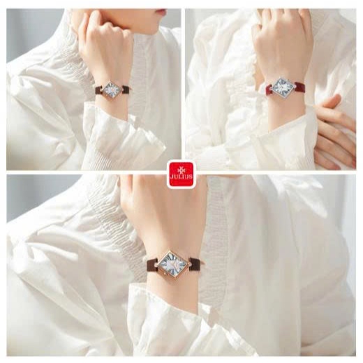 Đồng Hồ Nữ JA-1527 Julius Hàn Quốc Dây Da (3 Màu)