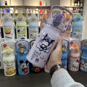 Bình nước giữ nhiệt 2 lớp họa tiết Lucky 1000ml giao màu ngẫu nhiên