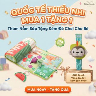 Thảm Nằm Sấp Cho Bé S.kip H.op Farmstand Tummy Time Playmat – Có Gối Đỡ, Đồ Chơi Treo, Cho Bé Sơ Sinh 0+
