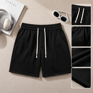 Quần Short Nam màu Đen Thể Thao Mùa Hè – Vải Thoáng Khí Co Giãn, Thun Eo Dây Rút, Túi Hai Bên, Năng Động Q98 - Đen