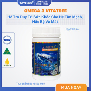 Vitatree Omega 3 - Hàng Nhập Khẩu Úc – Hỗ Trợ Tim Mạch, Não Bộ, Trí Nhớ Và Thị Lực - Lọ 150 Viên