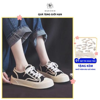 [XẢ KHO] Giày Sục Sneaker Nữ Vải Cao Cấp Thắt NƠ Dây Bản To Stye Hàn Quốc Cực Xinh
