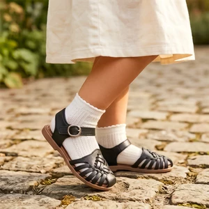 Sandal Trẻ Em Dáng Rọ Đan Lưới Da Mềm Cao Cấp Cho Bé Từ 1-10 Tuổi