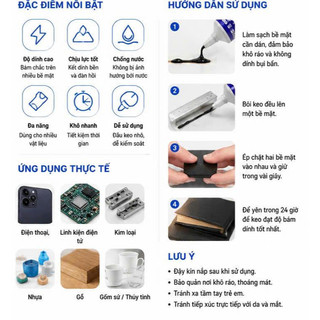 Siêu Keo Dán Đa Năng DIY Gunasen Dán Trang Sức Trang Trí Kim Cương Giả Vải Handmade Nhựa Nhanh Khô