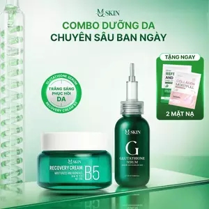COMBO DƯỠNG DA SERUM GLUTATHIONE VÀ KEM DƯỠNG B5 - HỖ TRỢ CĂNG BÓNG SÁNG DA - DƯỠNG DA TRẮNG SÁNG