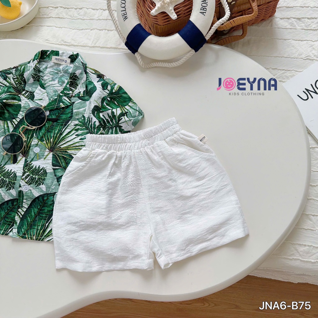 Bộ đi biển Joeyna B75 họa tiết hoa lá xanh 8-24kg