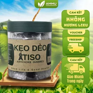 Kẹo Dẻo Atiso (Artichoke Gummies) AMMU - Đặc Sản Đà Lạt, Vị Ngọt Thanh Mát, Dai Dẻo Vui Nhộn