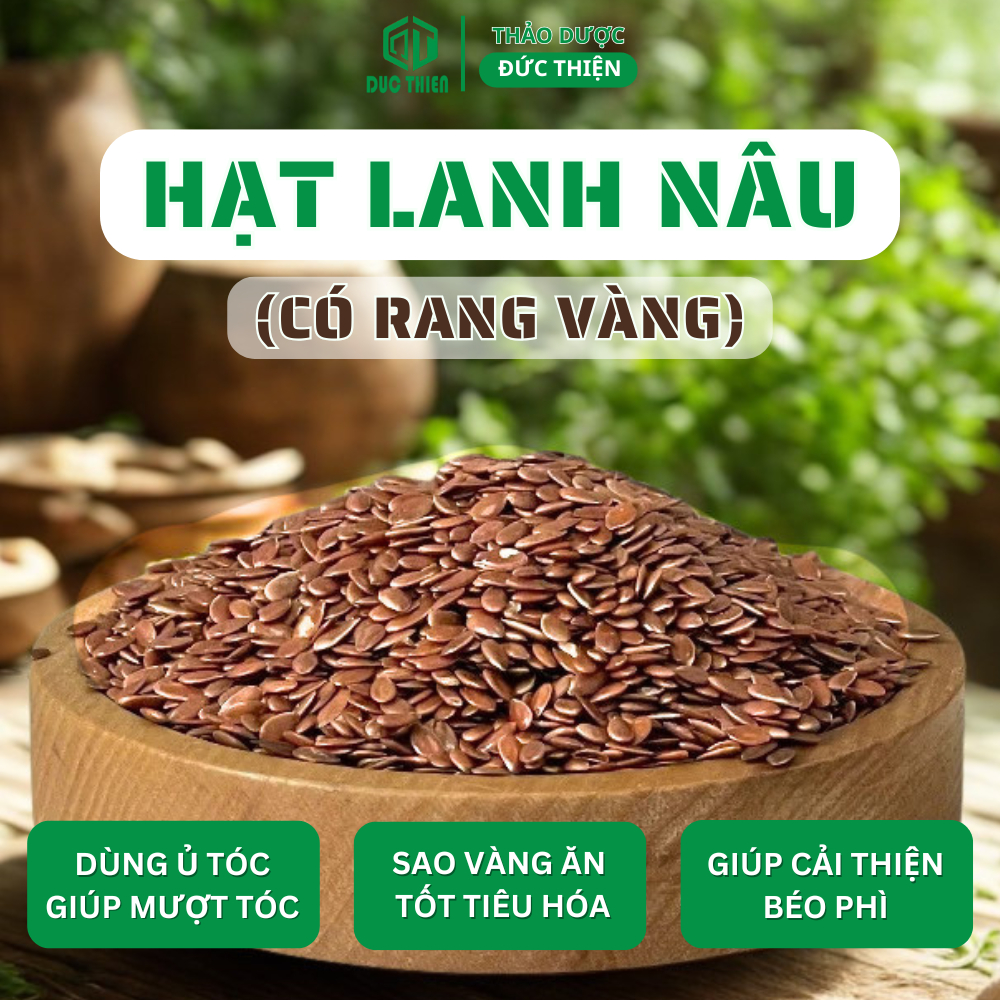 1kg Hạt Lanh Nâu Canada Hữu Cơ - Hỗ Trợ Ăn Kiêng, Ăn Eat Clean, Làm Bánh Bổ Sung Dinh Dưỡng Và Ủ Tóc