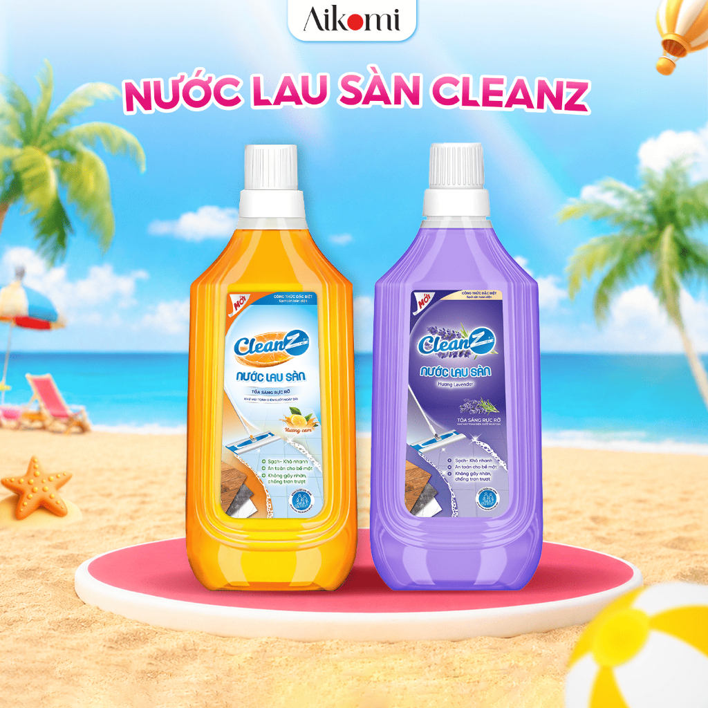 [XẢ KHO] Nước Lau Sàn CleanZ Chiết Xuất Thiên Nhiên Sạch Bóng, Thơm Lâu, Lành Tính Cho Da (1L)