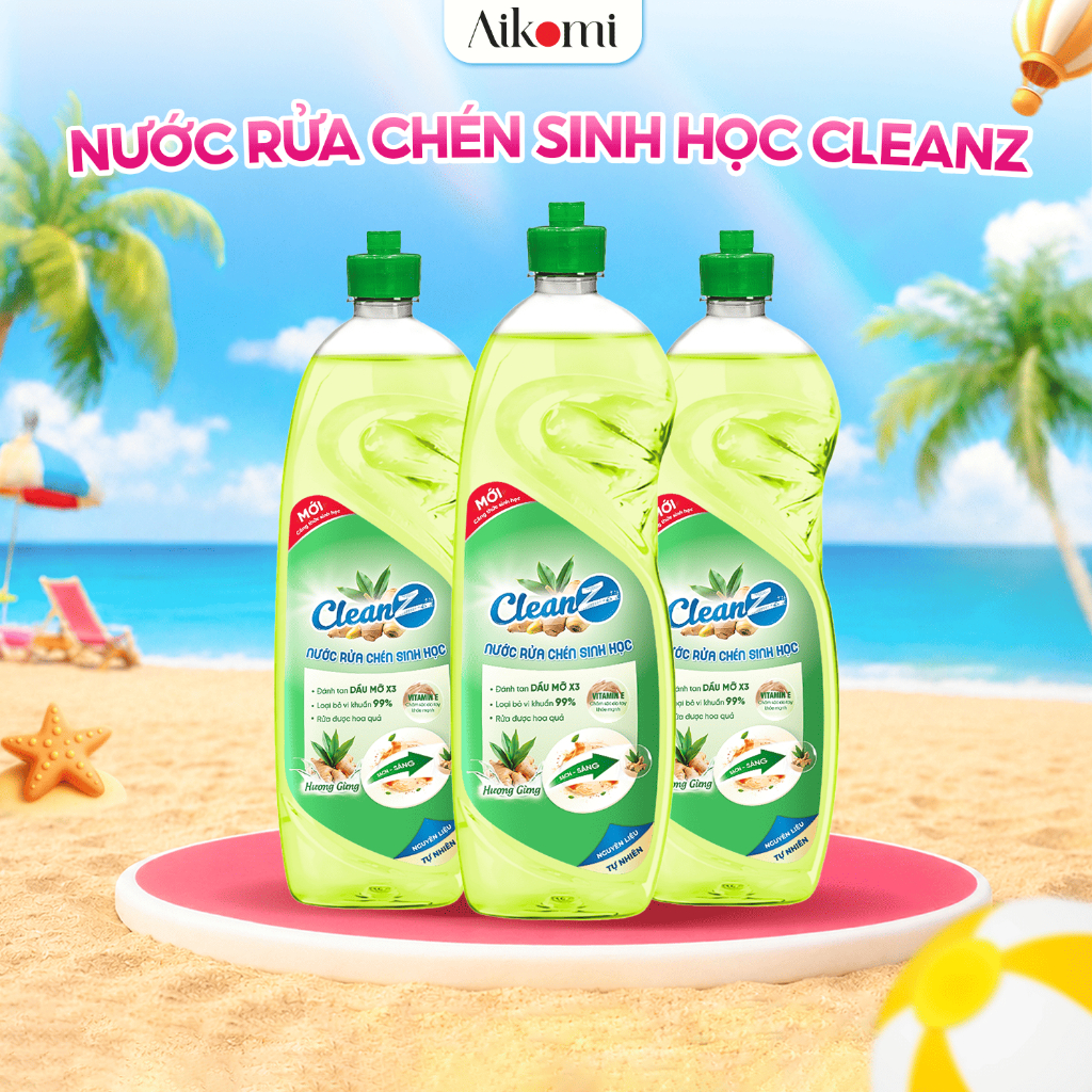 [XẢ KHO] Nước rửa chén sinh học CleanZ nước rửa bát đánh tan dầu mỡ, loại bỏ vi khuẩn 400ml