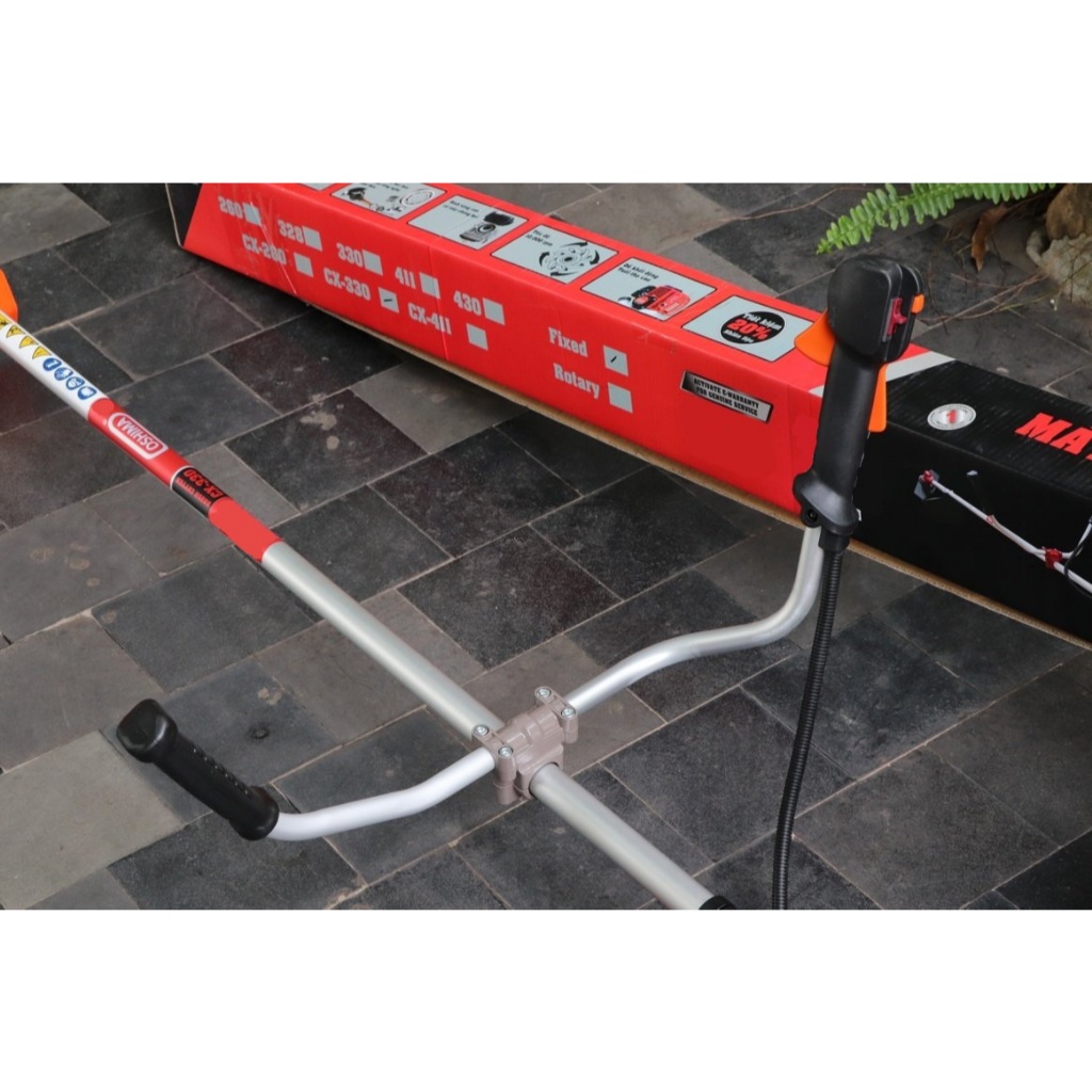 Máy cắt cỏ Oshima CX330 Tiết Kiệm 15% Nhiên Liệu, Cam-xám, Cần chết, 2 Thì 32.6cc 900W, BH 12 tháng