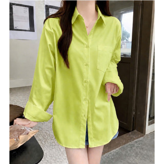 Áo Sơ Mi Bigsize Nữ Tay Dài Form Rộng Ulzzang Hàn Quốc Khoác Ngoài Vải Lụa Ít Nhăn SM20