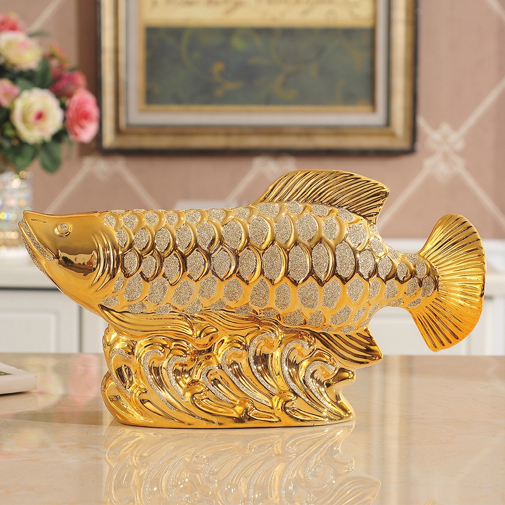 Bộ tượng các mẫu sứ mạ Vàng trang trí nhà cửa