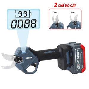 Kéo Cắt Cành Pin BOSSUN 21V M21B-CP0230M Không Chổi Than, Lưỡi SK5, Cắt 3cm, Có LED, Full Bộ