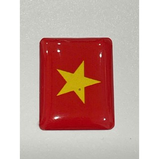 Tem nhựa Việt Nam epoxy nổi dán xe ô tô hình lá cờ Việt Nam, chống trầy xước.