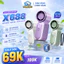 Quạt Mini Cầm Tay X688, 100 Cấp Độ Gió, Gập Gọn Chữ L, Sạc Type-C, Màn Hình LED – HomeEase – Đồ Nhà Xịn