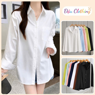 Áo sơ mi Bigsize nữ tay dài phồng bo gấu form rộng dành cho các bạn chubby SM20
