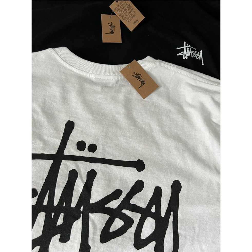 [Full Tag] Áo Thun Stuxxy Basic Logo Premium Cotton 250GSM cá tính Phong cách Nam Nữ