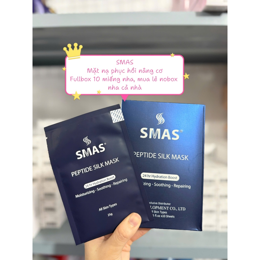 Mặt nạ dưỡng phục hồi da SMAS Peptide Silk Mask 25g/Miếng