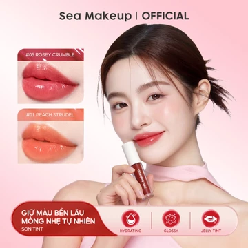Son tint Sea Makeup son bóng dưỡng ẩm sáng da tự nhiên không dễ dính cốc bền màu lâu trôi 3.2g