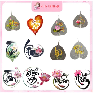 Hình in nhiệt mẫu CHỮ THƯ PHÁP ủi nhiệt quần áo,bâ lô,túi sách,mũ nón,trang trí khăn tay...ủi bằng bàn ủi tai nhà