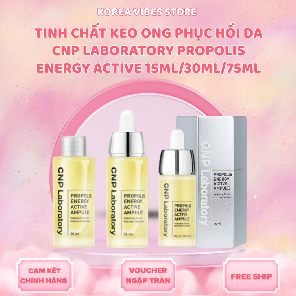 Tinh Chất Keo Ong Phục Hồi Da CNP Laboratory Propolis Energy Active Ampule 15ml/30ml/75ml - Chống Lão Hóa [MP4,66]