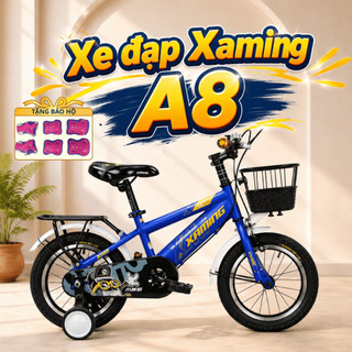 Xe đạp trẻ em [Jianer] Xaming A8 tay ngang vành nan chắc chắn 3 màu đỏ/xanh/xám size 12-18 inch