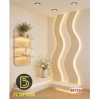 Phông nền livestream sang trọng 3D 5D TS Decor,background livestream chụp ảnh tặng phụ kiện treo