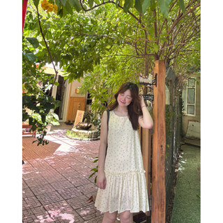 Cherry babydoll dress - Đầm babydoll linen hoa nhí Ma Vie