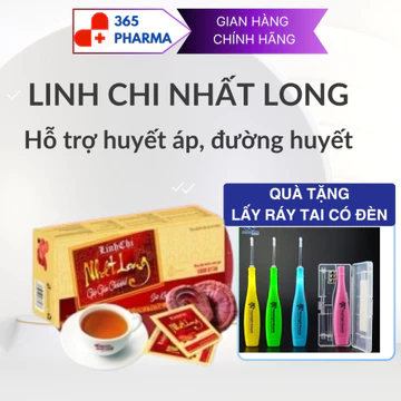 [10 hộp Tặng 1] Trà linh chi Nhất Long chính hãng chứa nấm Linh chi đỏ quý giá tốt cho sức khỏe - Hộp 30 gói