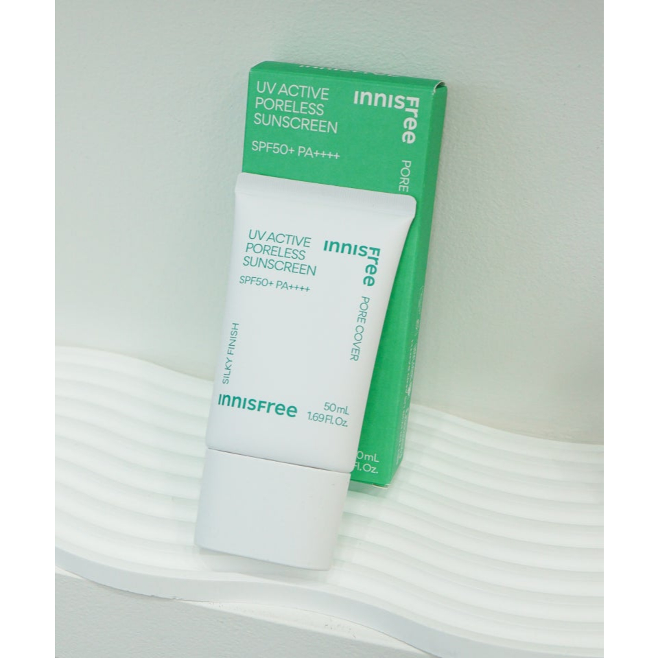 Kem Chống Nắng Innisfree UV Active Poreless Sunscreen SPF50+ PA++++ 50ml – Kiềm Dầu, Mịn Da, Chống Nắng Hằng Ngày [MP8]