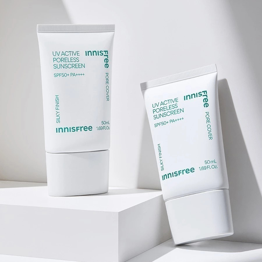 Kem Chống Nắng Innisfree UV Active Poreless Sunscreen SPF50+ PA++++ 50ml – Kiềm Dầu, Mịn Da, Chống Nắng Hằng Ngày [MP8]