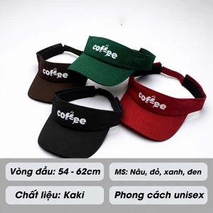 Nón Kết Đồng Phục Quán Cho Nhân Viên In Logo Nhiều Màu - Mũ Lưỡi Trai Nửa Đầu Vải Kaki Cotton Bền Đẹp