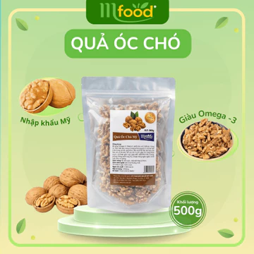 Nhân Hạt Óc Chó Vàng Nguyên Chất Nhập Khẩu Từ Mỹ MFOOD - Nhân Óc Chó Vàng Giàu Omega 3 - Túi 500g