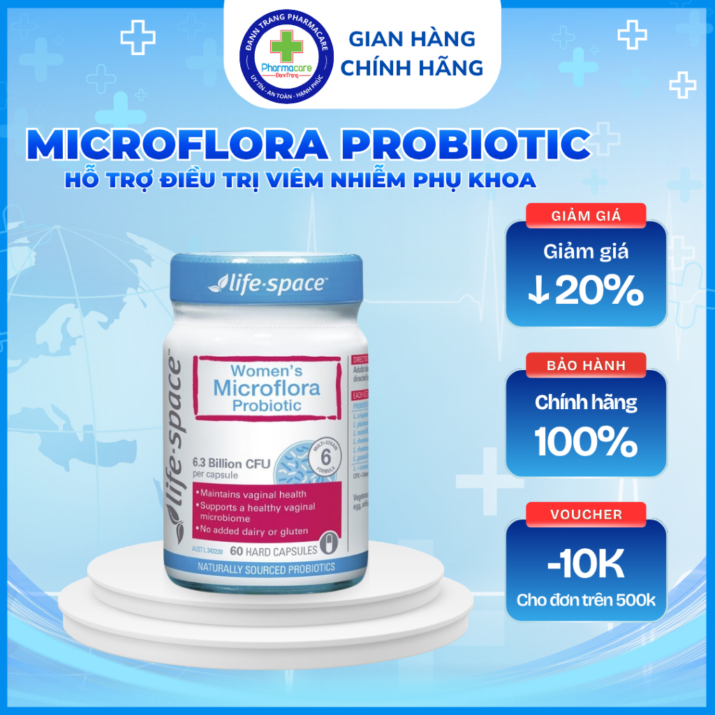 Life-Space Women's Microflora Probiotic Men vi sinh phụ khoa cho phụ nữ ...