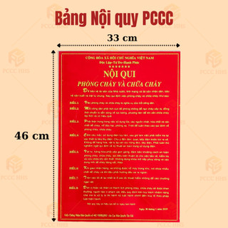 Bộ 2 bảng nội quy và tiêu lệnh PCCC riêng bằng MICA trong suốt bền,không rỉ sét,thẩm mỹ cao,kt 30x40