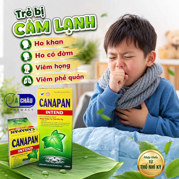 Siro Ho Cảm Sổ Mũi CANAPAN, Giảm Ho Cảm Sổ Mũi Nhanh Cho Bé Và Mẹ Bầu Với Chiếc Xuất Cao Lá Thường Xuân Và Thảo Dược